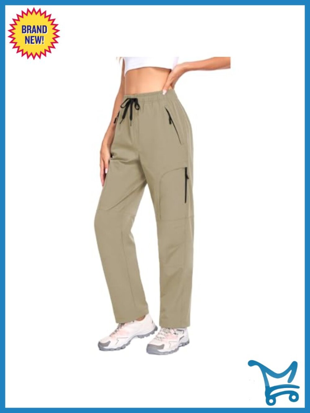 UPF 50+ Water-Resistant Quick-Dry Hiking Pants with 5 Pockets